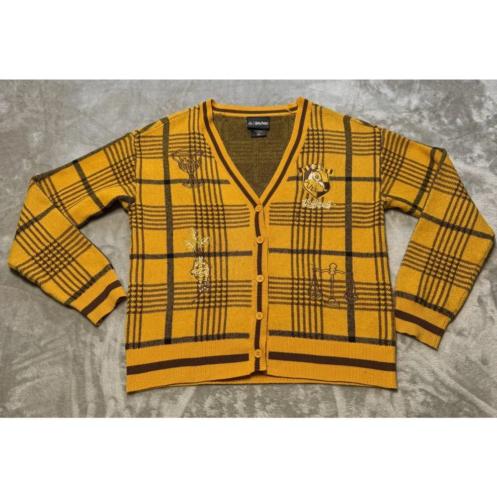 Harry Potter Women's Small Loyal Hufflepuff Cardigan Sweater Boxed‎ Lunch